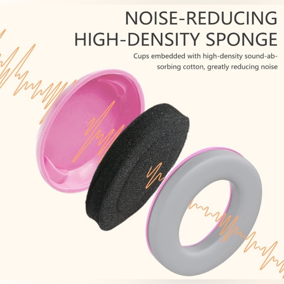 LYSIAN Pink Baby Ear Muffs Noise Cancelling Headphones Earmuffs - Picture 5 of 7